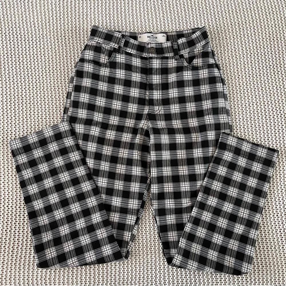 Hollister Ultra High Rise Plaid Pants